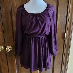 Speechless Sz S Purple Dress Long Sleeve  P2P 17 W 13 L 32